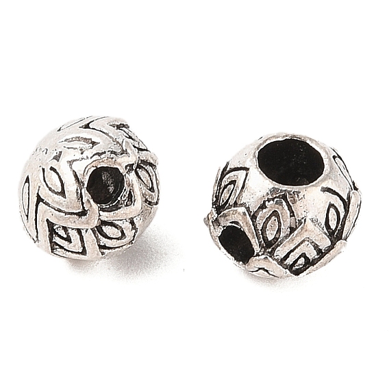 Тибетский сплава типа 3 отверстие гуру шарики, без кадмия и без свинца, цветок