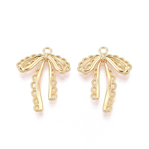 Латунные подвески, бантом, без никеля 