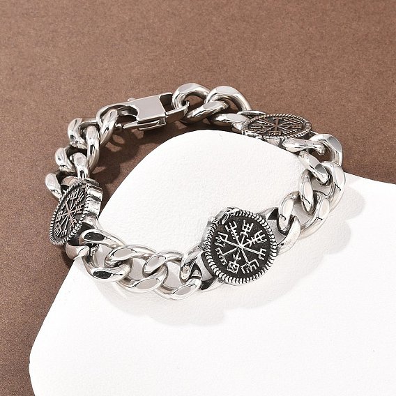 304 браслеты из нержавеющей стали с компасом викингов