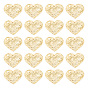 20 латунные подвески шт., долговечный, чеканный, сердце
