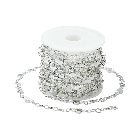 2.5 латунные цепочки в форме сердца с имитацией жемчуга, несварные, с пластиковыми катушками 1pc