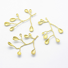 Латунные подвесные эмалевые настройки, безлепестковый, без свинца, без кадмии и без никеля, филиал и листьев