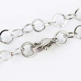 Ионное покрытие (ip) 304 ожерелья-цепочки из нержавеющей стали, с карабин-лобстерами 