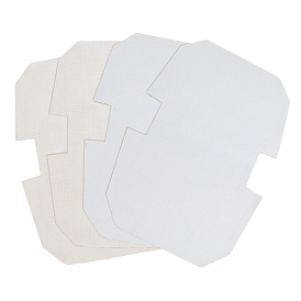 PandaHall Elite 2Set 2 Style Trapezoid & Arc-shaped Non-woven Fabrics Felt Pad & Resin Interlining Set, for DIY Metal Clasp Frame Purse Bag Materials