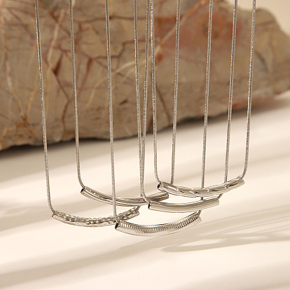 Стильные 304 ожерелья-змейки из изогнутой трубчатой нержавеющей стали для женщин