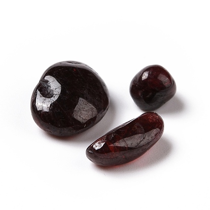 Natural Garnet Chip Beads, Tumbled Stone, No Hole/Undrilled