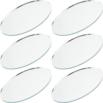 6 шт. овальное стеклянное зеркало, ремесло зеркало
