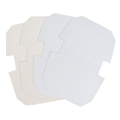 2Set 2 Style Trapezoid & Arc-shaped Non-woven Fabrics Felt Pad & Resin Interlining Set, for DIY Metal Clasp Frame Purse Bag Materials