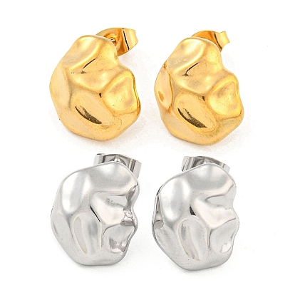 304 из нержавеющей стали уха шпильки, серьги-гвоздики для женщин, самородки