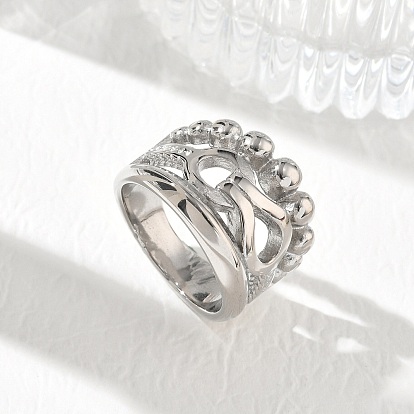 304 Stainless Steel Finger Rings, Long-Lasting Plated