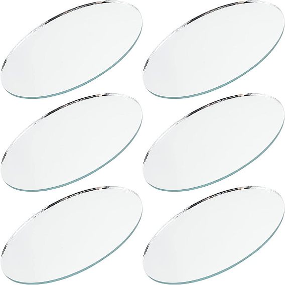 6 шт. овальное стеклянное зеркало, ремесло зеркало
