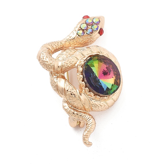 Броши из змеиного сплава со стразами