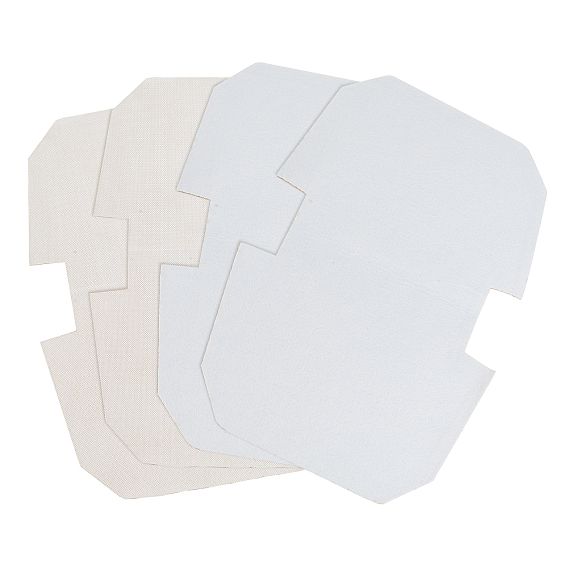 2Set 2 Style Trapezoid & Arc-shaped Non-woven Fabrics Felt Pad & Resin Interlining Set, for DIY Metal Clasp Frame Purse Bag Materials
