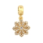 Латунные микропаве прозрачные кубические цирконии цветы европейские подвески шармы, Подвески с большими отверстиями