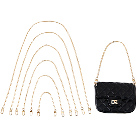 6 шт 6 стили алюминиевые цепи для панцирного крепления сумки удлинители цепи, Сплав с застежками, аксессуары для замены сумок