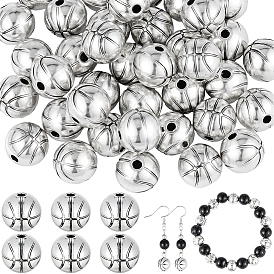 50 бусины из сплава в тибетском стиле, античное серебро