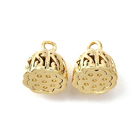 Латунь прелести, подвески в виде стручков лотоса, без свинца и без кадмия, стойки покрытие, долговечный