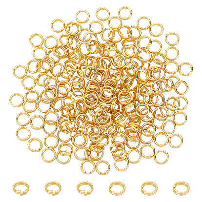 200Pcs Rack Plating Brass Split Rings, Double Loops Jump Rings