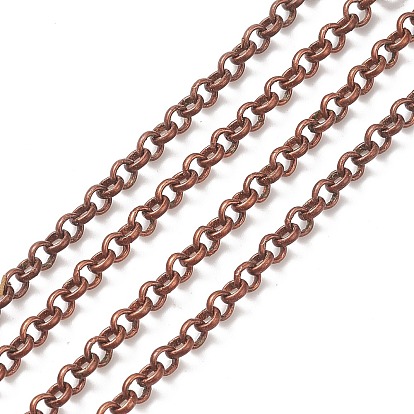 Iron Rolo Chains Necklace Making, with Lobster Clasps, Soldered
