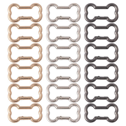 18шт. 3 цвета цинковый сплав карабины для скалолазания, ключевые застежками, кость