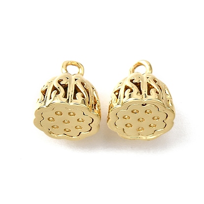 Латунь прелести, подвески в виде стручков лотоса, без свинца и без кадмия, стойки покрытие, долговечный