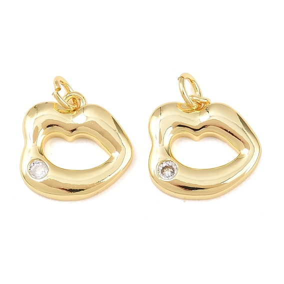 Латунные микро проложить кубического циркония подвески, губы прелести, долговечный, стойки покрытие, без свинца и без кадмия, с целью перехода в кольце