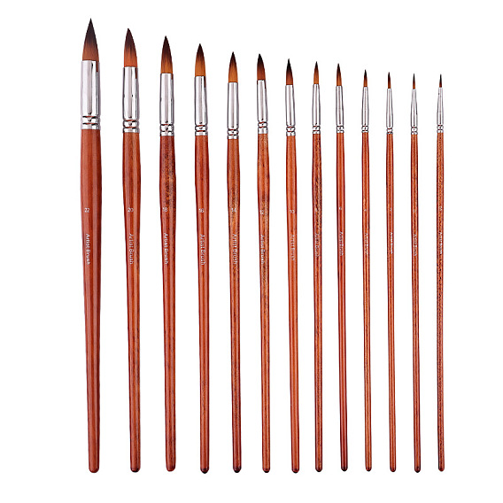 Набор кистей, нейлоновая головка щетки с деревянной ручкой и алюминиевой трубкой, для акварельной живописи художник профессиональная живопись