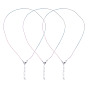10Pcs Cotton & Metallic Cord Necklace Making, with Iron End Chains