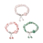 Gemstone Charm Bracelets for Women, Cultured Freshwater Pearl Stretch Bracelets