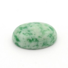 Cabujones de jaspe de punto verde natural ovalado