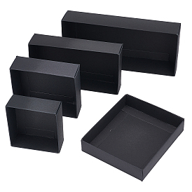 BENECREAT 10Pcs 5 Style Paper Boxes, Gift Wrapping Boxes, for Garment Packing box, Cosmetic box, Rectangle & Square
