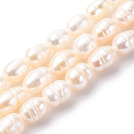 Нити из натурального культивированного пресноводного жемчуга, рис