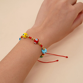 Colorful Handmade Miyuki Beaded Devil Eye Bracelet for Women