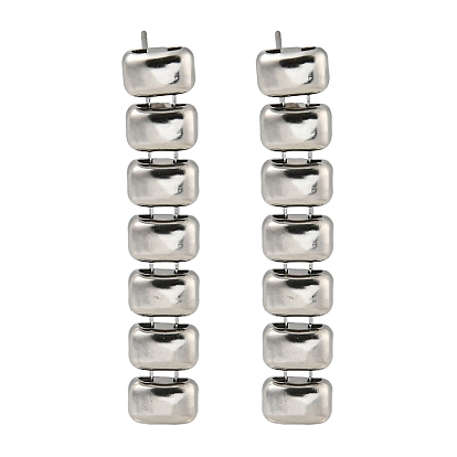 304 из нержавеющей стали серьги, для женщин, прямоугольный шарм