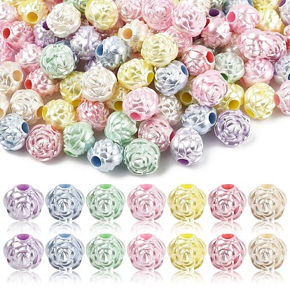 100 акриловые бусины из искусственного жемчуга, роза