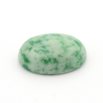 Cabujones de jaspe de punto verde natural ovalado