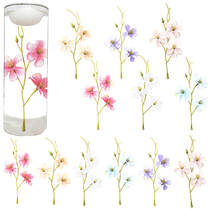 30шт. 6цвета, искусственная ветка сливы из ткани, для свадебного прохода центральные столовые конфетти вечерние сувениры украшения дома