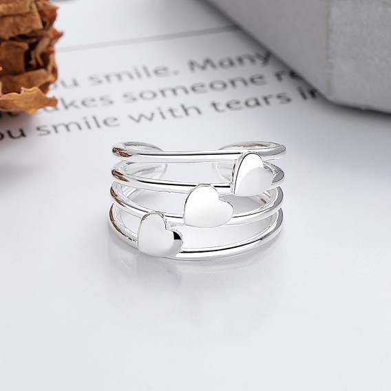 Латунные манжеты в форме сердца для женщин