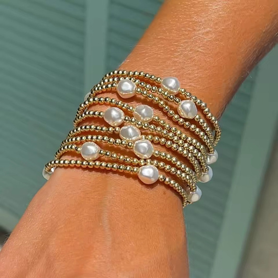 2шт. набор из стеклянных бусин ручной работы и бусин из искусственного жемчуга для женщин