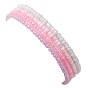 4Pcs 4 Color Glass Seed Beaded Stretch Bracelets Set, Stackable Bracelets