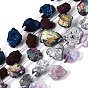 Electroplate Raw Rough Natural Amethyst Beads Strands, Nuggets, with Plastic Tube Beads