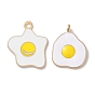 Подвески из эмали и сплава, прелести яичницы
