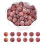ARRICRAF Natural & Dyed Crackle Agate Beads Strands, Frosted Style, Round