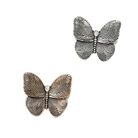 Retro Alloy Rhinestone Brooch, Clothing Accessories Collar Pin Butterfly