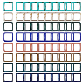 80шт 8 цвета акриловые бусины рамка, Стиль имитация драгоценных камней, ромб