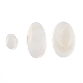 Natural Freshwater Shell Cabochons, Oval