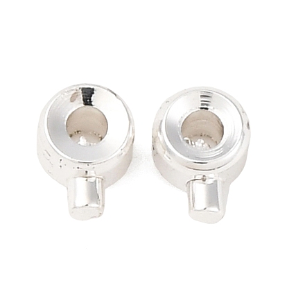 Зажимные бусины из латуни, долговечный, колонка