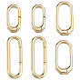 6шт 3 стили латунные пружинные затворные кольца, долговечный, без кадмия и без свинца, стойки покрытие, овальные