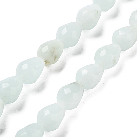 Chapelets de perles amazonite naturelles  , larme à facettes