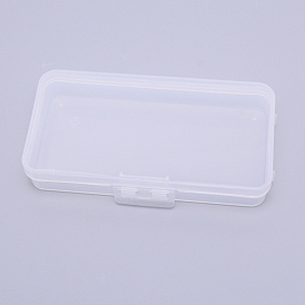Polypropylene(PP) Storage Containers Box Case, with Lids, for Small Items and Other Craft Projects, Rectangle